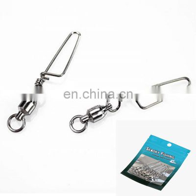 5pcs/bag Curved Pin Saltwater Swivel Fishing Gear Fishing Accessories Bearing Swing Swivel
