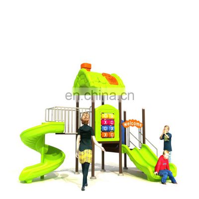 Combo double plastic playground equipment games for children slides outdoor