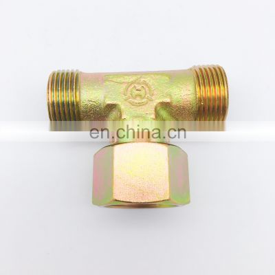 hot sale fitting hose connector tee connector hydraulic fitting bulkhead fittings