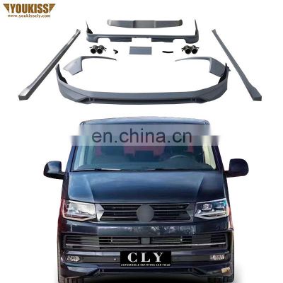 Genuine Car Parts Body Kits For Volkswagen Multivan and Caravelle Change ABT Front Car Bumper With Side Skirt Rear Lip Rear Tips
