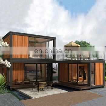 Low cost double story container modular prefab house with 3 bedroom