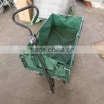 four wheel steel garden cart