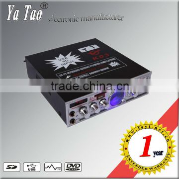 usb car amplifier 4 channel YT-K03 with FM & support CD/DVD/VCD input