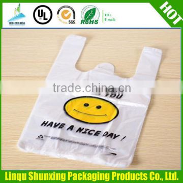 Accept Custom Order Recyclable t shirt bags / white vest bag