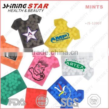 T-shirt shape high quality mints for promotion
