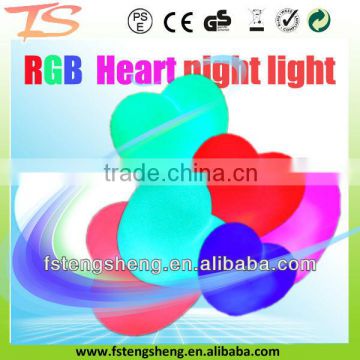 Color changing LED Heart Night Light for Gift/promotion