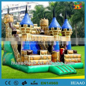 2014 commercial funny inflatable bouncer and slide combo for kids