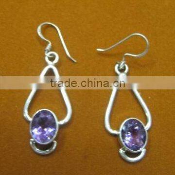 Amethyst Semi Precious Earrings