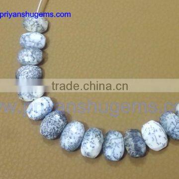 Dendrite opal Hand made 10*14 mm Faceted Oval shape, 6" Strand length 100% Natural gemstones