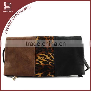 Handcee Fashion Lady Top Leopard Horsehair PU Handbag For Winter