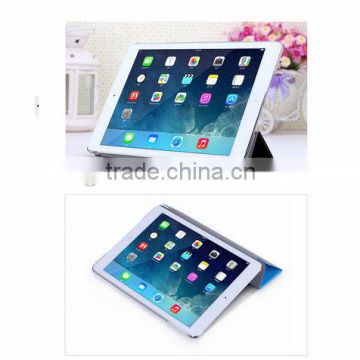 2014 new product PU leather three folder for ipad air smart cover