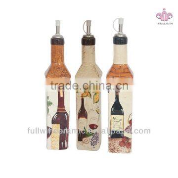 decorative olive essential oil bottle