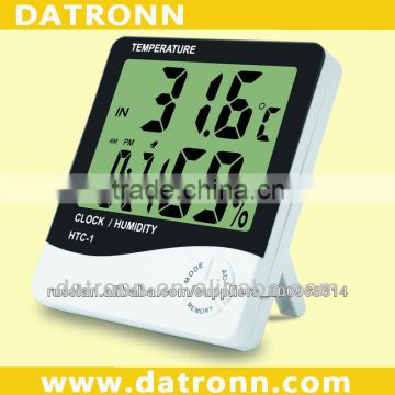 HTC-1 3 in 1 wall clock with digital thermometer hygrometer