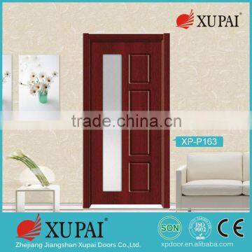 6 panel carve type red wood grainy interior door family doors