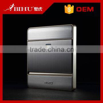 China supplier BIHU brand new design stainless steel metal electric wall switch