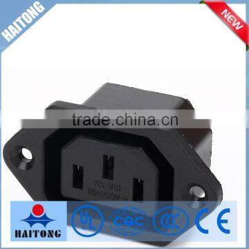 250V Hot selling black 3pin 3holes electrical ac power socket