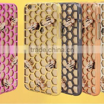 PC Material Honeycomb ShockProof Glitter Cell Phone Cases for iPhone 6s and 6s plus