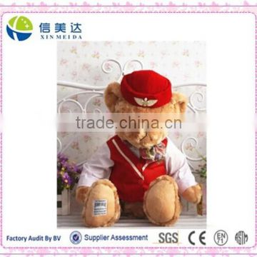 Plush Teddy Bear with Stewardess Uniforms soft toy