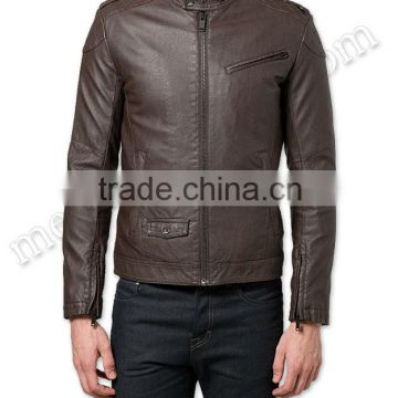 Men Fashion Plain Stylish Leather Jackets