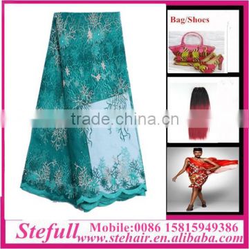 Stefull african wax print high quality voile lace fabric nigerian african