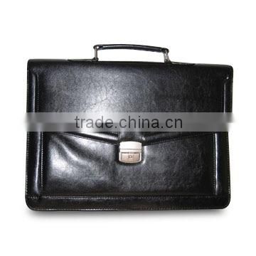 Leather briefcase with Pearl Lock, Made of PU or PVC