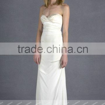 LC15 Hot Sale Elegant Sweetheart Satin Wedding Dress Off The Shoulder Backless Floor Length Vestido De Novia Fotos Reales