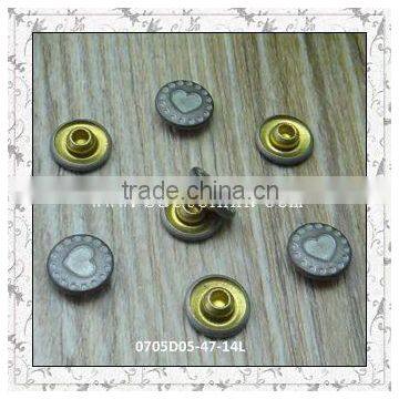 Garment accessories sheet metal rivets