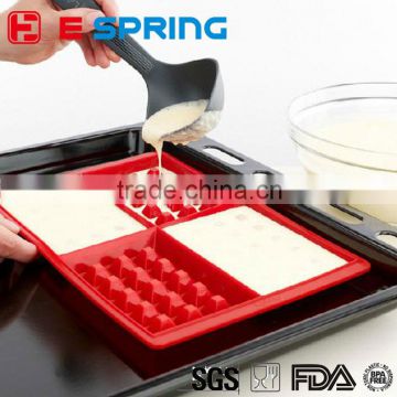 1 pcs Rectangles Shape Printed 3D silicone Cake Mold Waffle Mould
