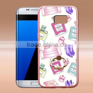 Fashion Prefume TPU+PC 2-in-1 Hybrid Pattern Painting Cases With Ring Bracket For Samsung 7s Edge Phone Case