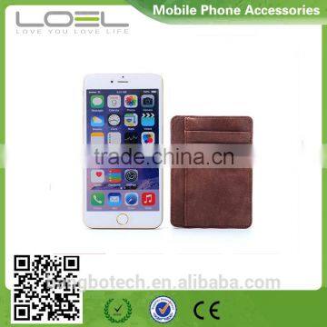 factory wholesale leather card case with money compartment credit card bag