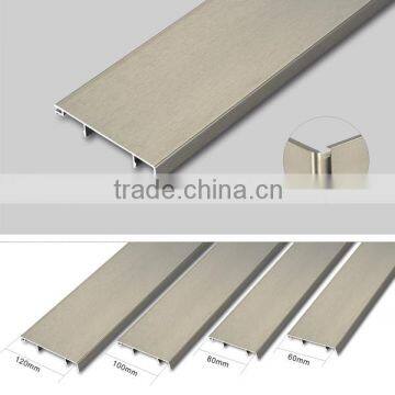 Aluminum Skirting Board Protection Wall Corner / Wall Base