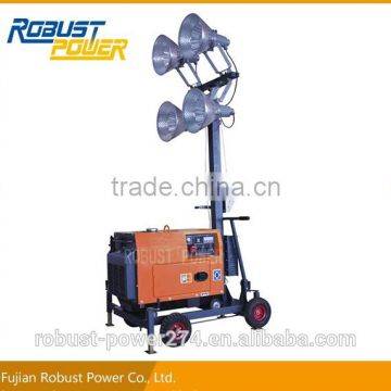 2-pole Brushless Folding Tow Bar Diesel Mobile Light Tower(RPLT-1600)