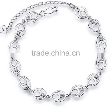 New design 925 sterling silver hook-ups bracelet for women