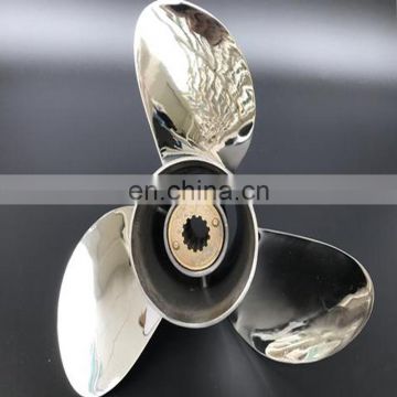 High Speed Stainless Steel Marine Propeller for 50hp Outboard Engine