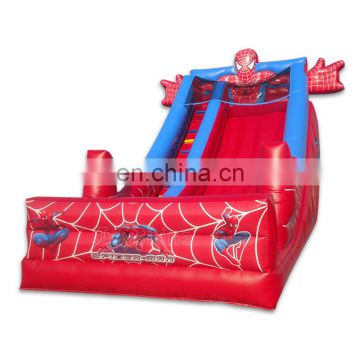 Red Spiderman Inflatable Slide Playground Commercial Inflable Bouncy Dry Slides For Kids