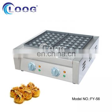 High Quality Stainless Steel 2 Plates Commercial Electric Takoyaki Maker for Sale with Takoyaki Recipe