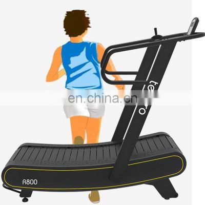 Curved treadmill & air runner manual running machine for HIIT gym fitness equipment for home and commercial use