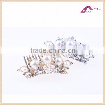 New designs fashion fancy wedding and bridal crystal rhinestone hair comb for women jewelry