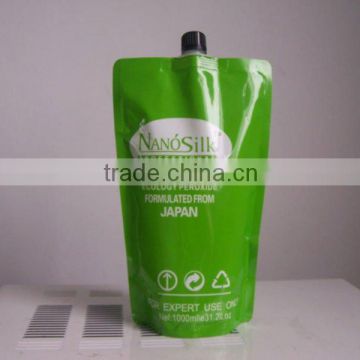 stand up soluble pouch with spout doypack for liquid package