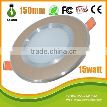 LED ceiling light plastic and aluminum >1200lm china manufacture ce rohs led downlight 15w with smd5630