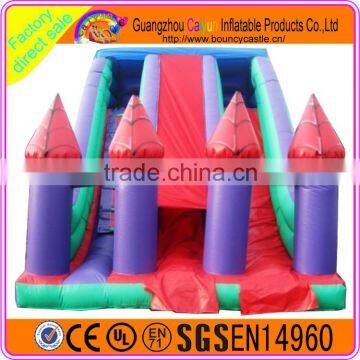 2016 PVC tarpaulin inflatable dry slide in summer hot sales
