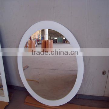 High quality factory sells round glass dining table with painted Viny 14mm