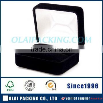 Black Flocking Plastic Ring Box for engagement