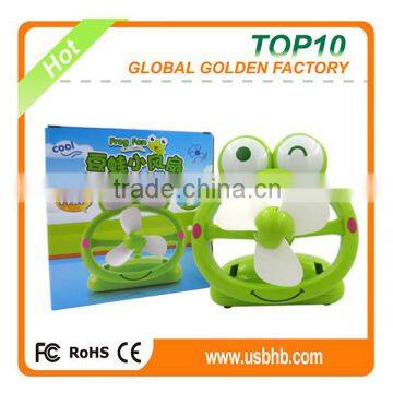 Popular animal usb fan mini frog cool fan for summer