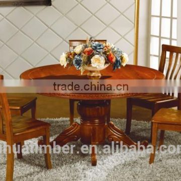 european style round wooden dining table chair dining room furniture