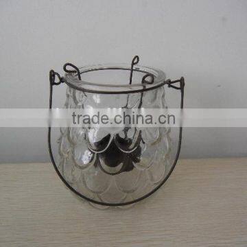 clear candle holder with handle