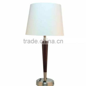 Modern white fabric table/desk lamp with European elegant design style