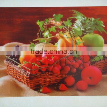 plastic fruit design table mat