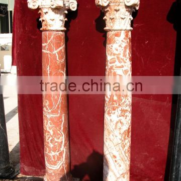 Gallery decoration ornamental carving red marble stone roman column