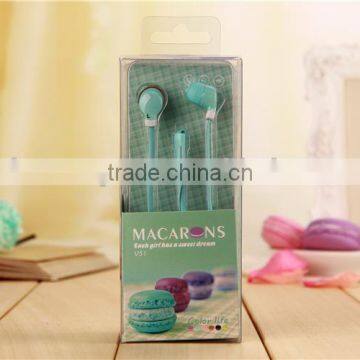 cute and cheap colorful earphones with packing